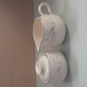 Homer Laughlin Rhythm Capri Creamer & Covered Sugar Bowl